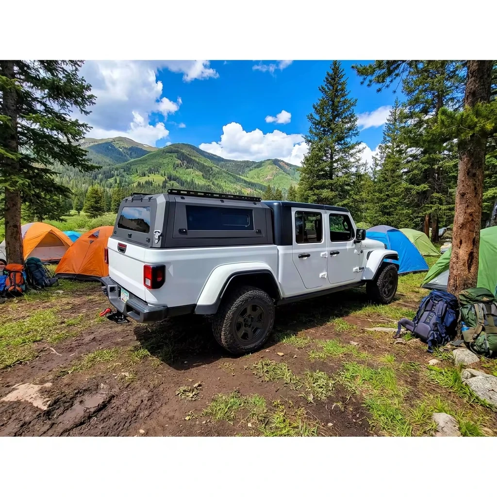 Aluminum Alloy Off-Road Tonneau Cover for 4x4 Pickup Trucks Manual Operation Waterproof and Locking Canopy for Ranger Model