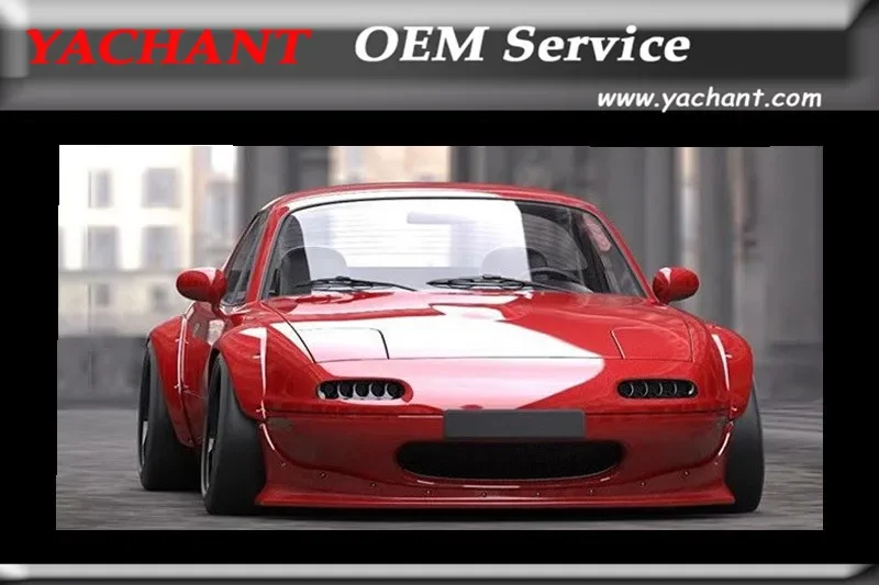 

Автомобильный Стайлинг FRP-волокно, передний бампер, сплиттер, подходит для Miata MX5 NA PD Style 1989-1997 годов, передний бампер, губа