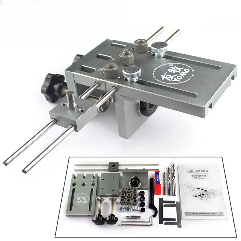 Maschera per tasselli in legno Kit guida per foratura per la lavorazione del legno Localizzatore Kit di maschere per tasselli di alta qualità per il collegamento di mobili