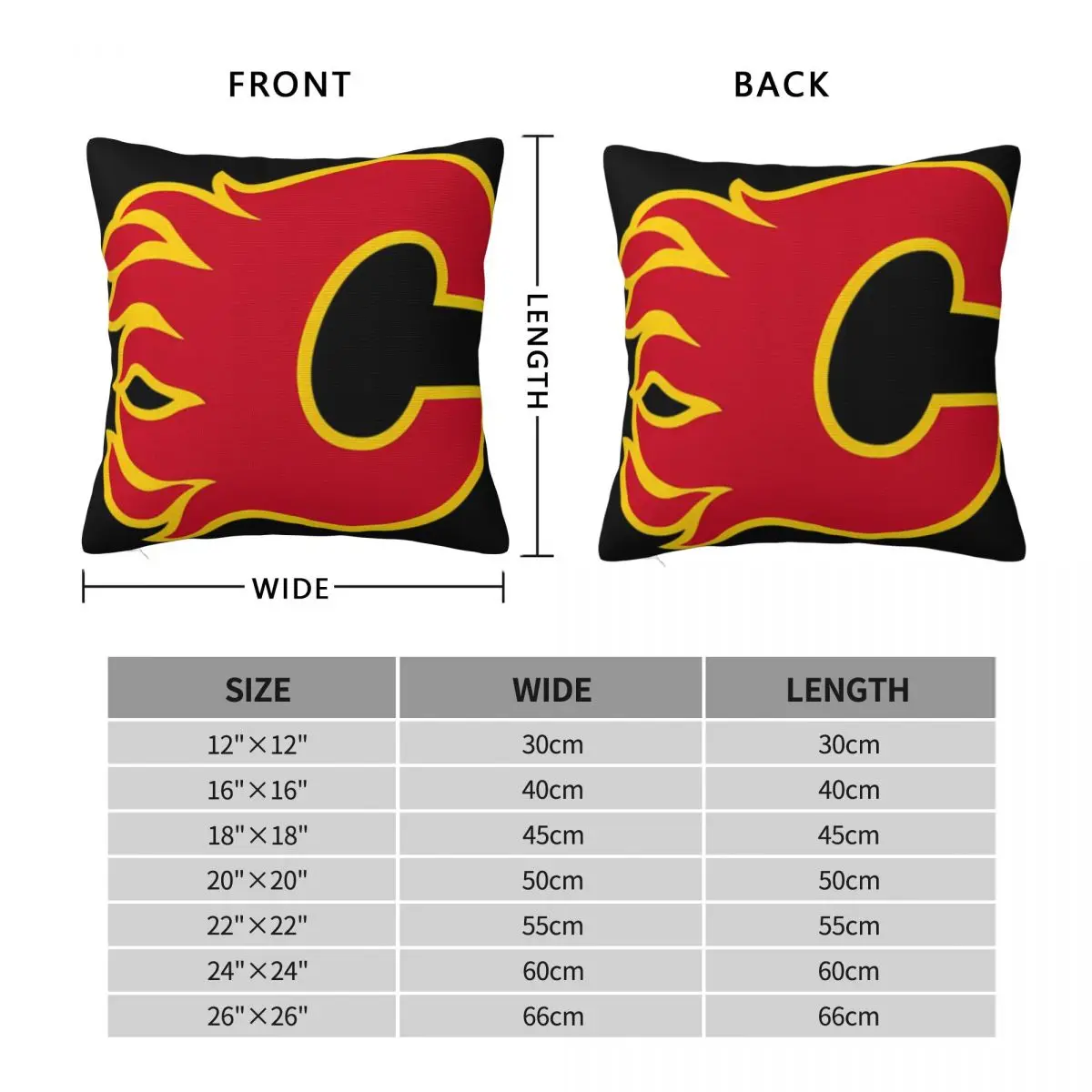 Flames-Calgary A Pillow Case