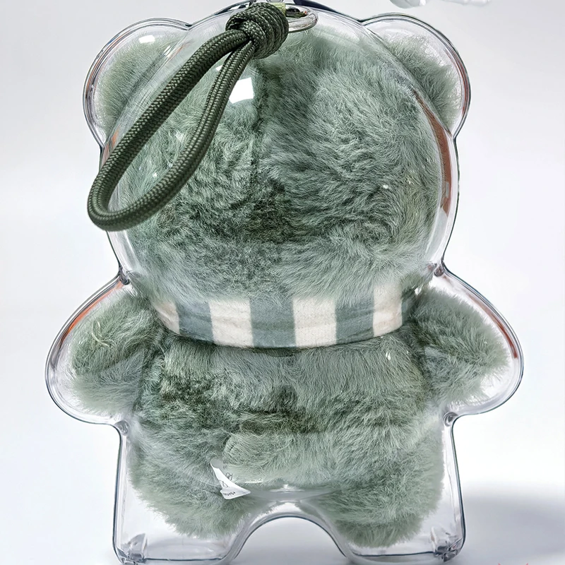 For Plush Dolls Display Bag Transparent Acrylic Storage Case for Lulu the Piggy No Doll Portable Cable Organizer Box