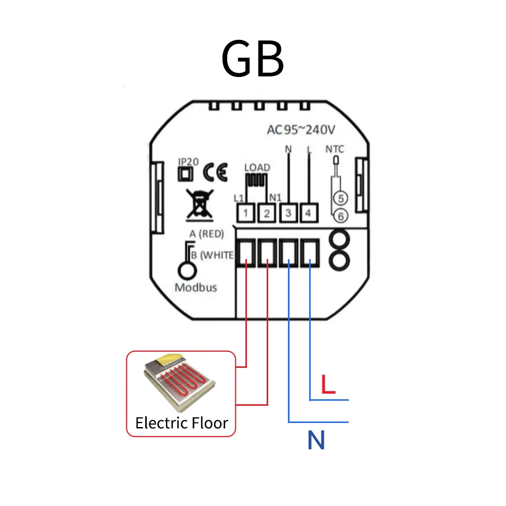 Intelligenter WLAN-Thermostat Temperaturregler für Wasser- und Elektro-Fußbodenheizung sowie Wasser-Gas-Boiler, Kompatibel mit Echo, Google Home und Tuya – Detail 16