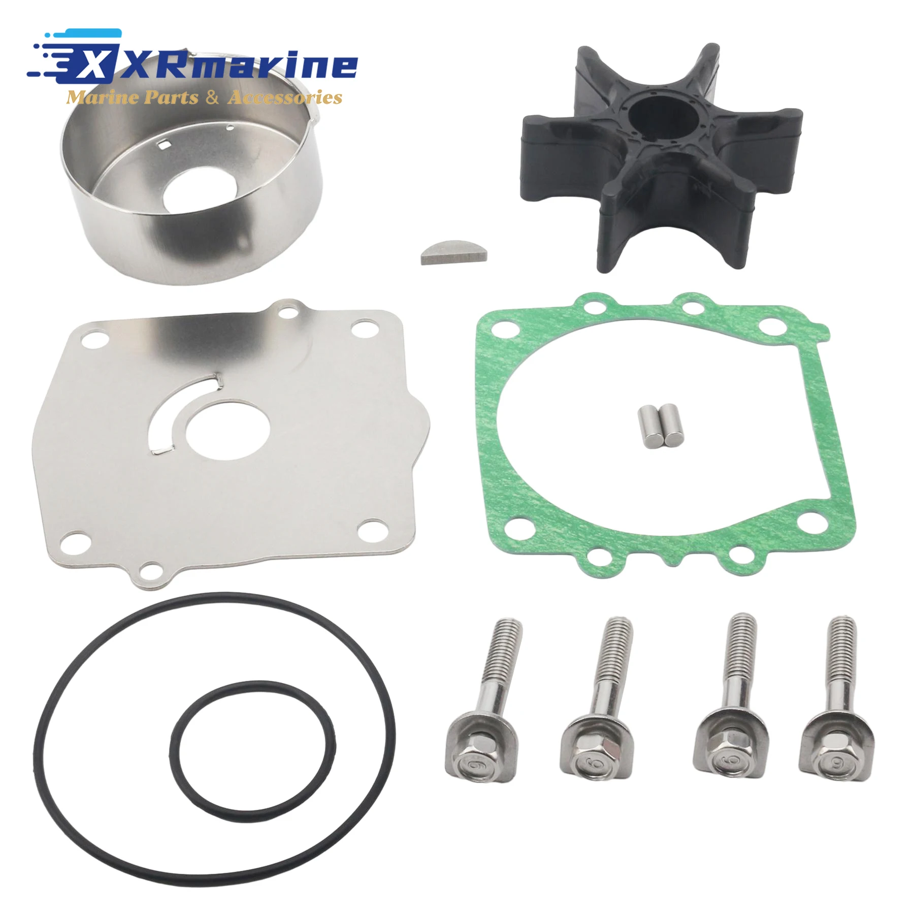 Water Pump Impeller Repair Kit Fits for Yamaha 115HP 130HP C115 L130 2 Stroke Marine Outboard Motors Replacement Parts