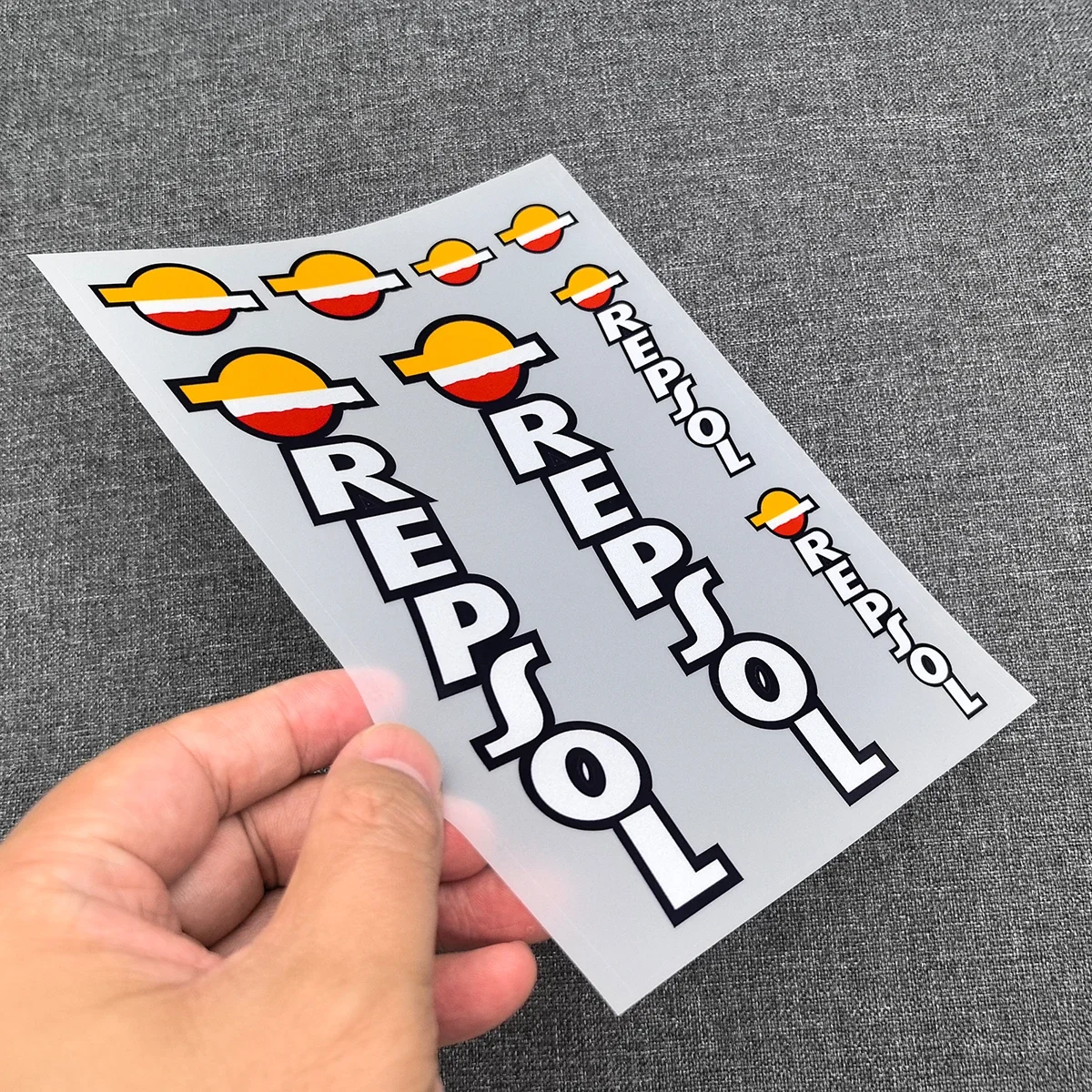 8 Stücke Reflektierende Wasserdichte Repsol Motoröl Motorrad Aufkleber Gabel Aufkleber Set – Detail 4