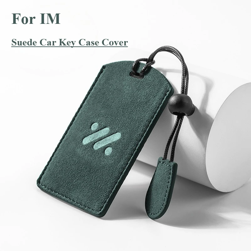 

Suede Car Key Case Cover For IM LS7 L7pro LS6 Protector Shell Keychain Keyless Bag