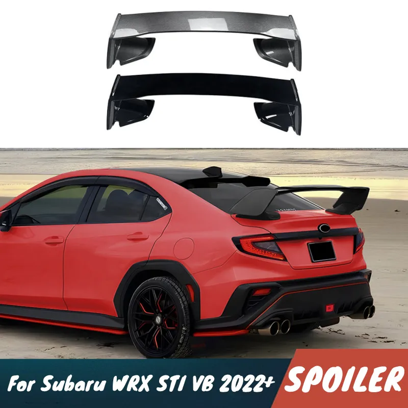 

For Subaru WRX STI VA 2022+ Car Rear Trunk Lid Spoiler Wings Black Carbon Body Kit Exterior Tuning Accessories