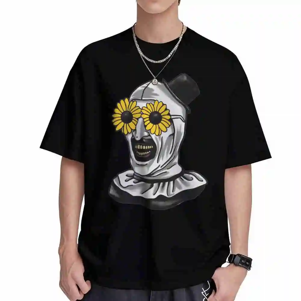 Art The Clown With Glasses Horror Movie Short Sleeve Tee 100% Cotton T-Shirt