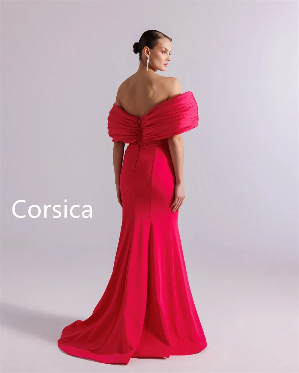 Sukienki wieczorowe w kolorze różu syreny, szyte na miarę, klasyczne sukienki bez ramiączek, z odkrytymi ramionami, na powrót do szkoły, miękkie suknie na specjalne okazje.