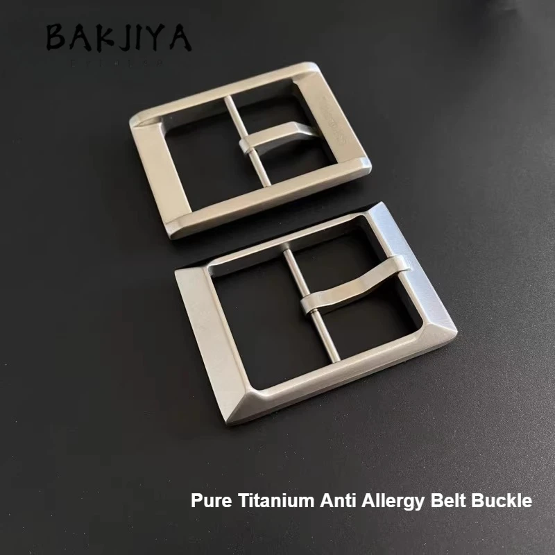 

Fashion Pure Titanium Rustproof Anti Allergy Men's Belt Buckle Head 40mm Inner Width Suitable for 38~39mm Belts Pin Buckle