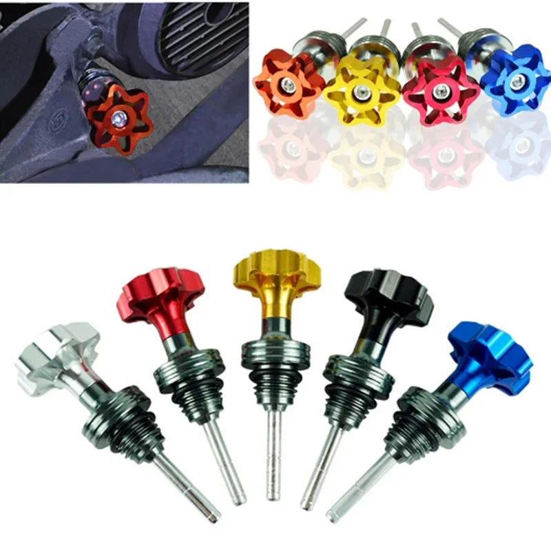 

Motorcycle Engine CNC Aluminum20mm Oil Fill Dipstick Fuel Tank Level Gauge Cover Plug For Offroad Vehicle Crankcase Modification