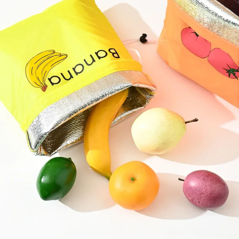 BOLSA DE HISTENCIA DE PRODUCTO INSULADO|Hora de mantenimiento térmico fresco|Organizador de comestibles reutilizable|Diseño de especificaciones de lechuga/banana|Congelador al mercado
