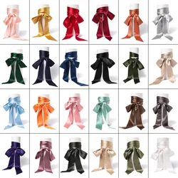 24 Colors 100% Real Silk Belt Women Long Japanese Obi Belt Lace Up Waistbands Wedding Satin Ribbon Cummerbund Corset Belt Scarf