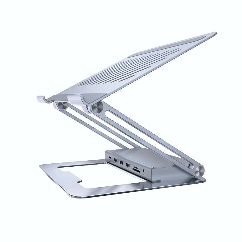 Ergonomic Laptop Stand 13-in-1 DisplayLink Docking Station USB-C Dual Display