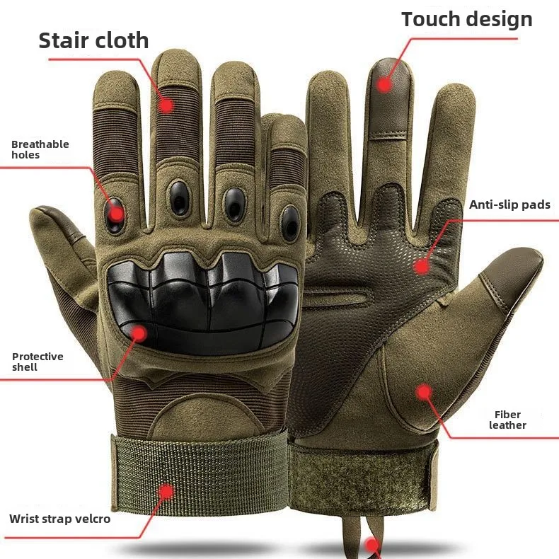 التكتيكية الصلب المفصل نصف اصبع قفازات الرجال القتالية في الهواء الطلق الصيد الرماية الألوان قفازات اطلاق النار الصيد الرياضة قفازات