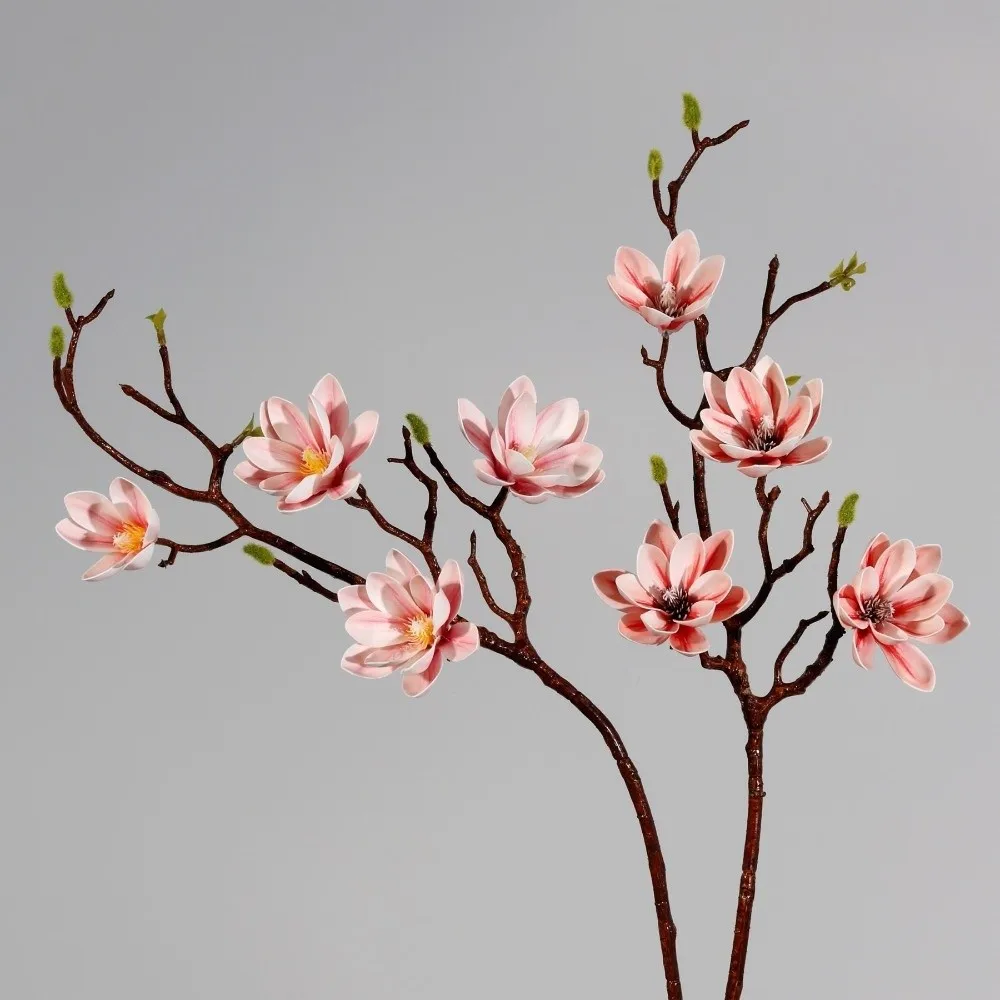 

Large Artificial Magnolia Flower Real Touch Realistic Simulation Big Magnolia Luxury Handmade Fake Silk Flower Home Decoration