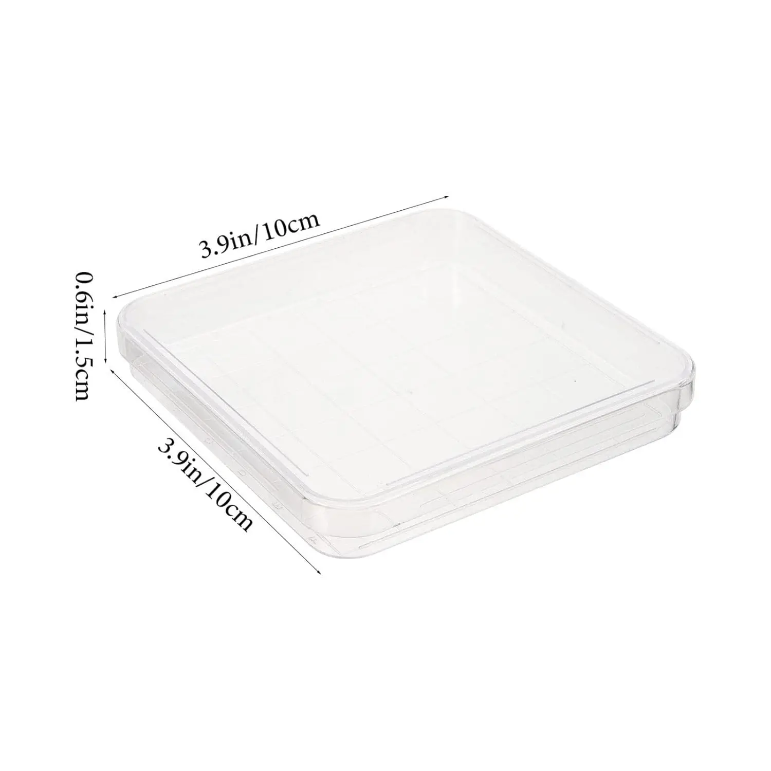 10pcs/lot Disposable 10cmx10cm Plastic Polystyrene Square Petri Dish, culture dish plate for Laboratory analysis