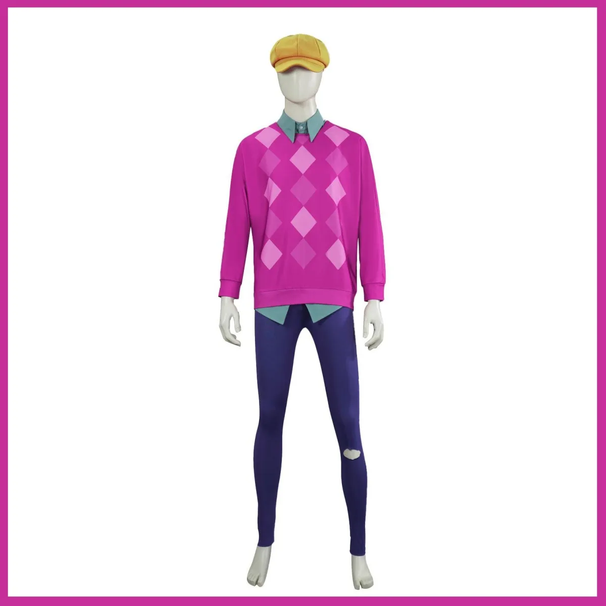 

Boy Band Pink Long Sleeves Hoodies Tops Pants Hat Man Woman Halloween Party Suit Anime Movies Saja Boys Baby Cosplay Costume