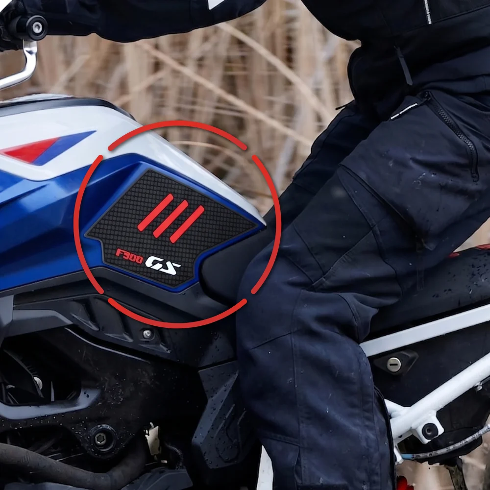 Non-slip Side Fuel Tank Stickers For BMW F900GS 2024+ Motorcycle Tank Pad Protector Sticker Decal Gas Knee Tank Traction Pads
