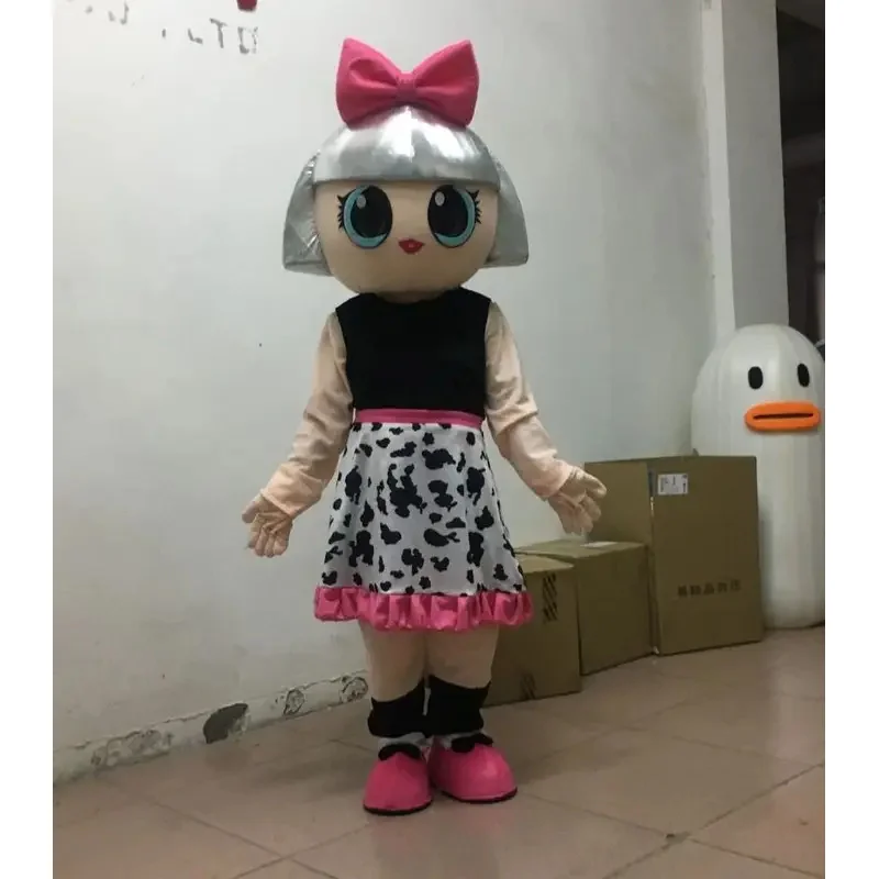 Deluxe unicórnio boneca mascote traje para meninas, natal, festa de aniversário, vestido extravagante, halloween, carnaval, cosplay, alta qualidade