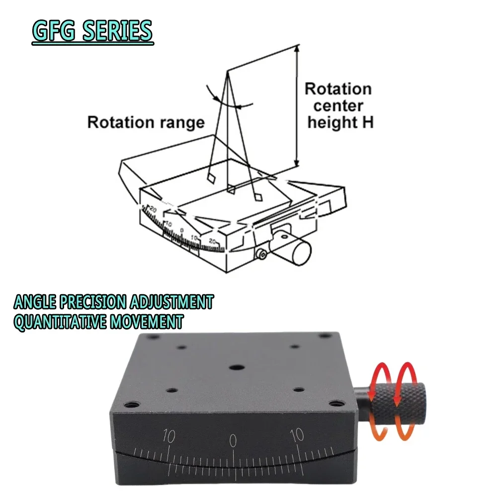 Precision X/XY Axis Stages Manual Goniometer Camera Optical Adjustment Frame Radian Angle Table Swing Angle Adjustment Table