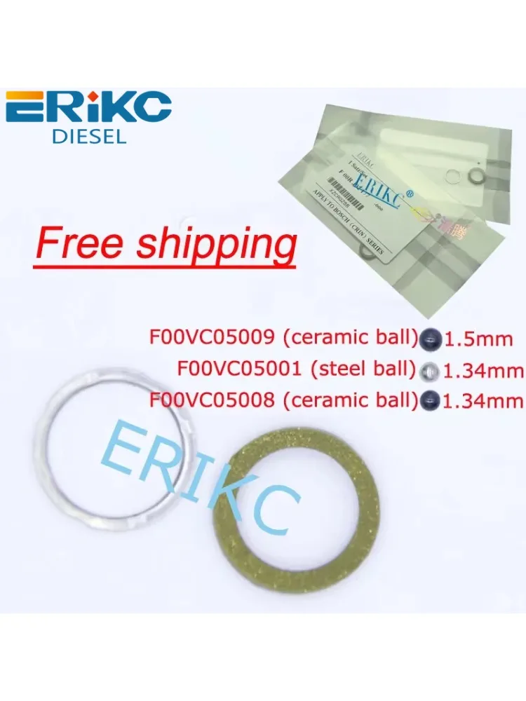 Anneaux d'étanchéité F00VC99002, Kits de réparation de joints toriques de Valve d'injecteur F00VC05001, boule en acier de 1.34mm F00VC05008 F00VC05009 1.5mm