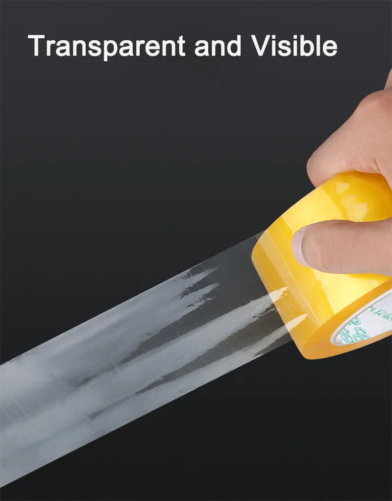Box Tape 140M Length 45mm/55mm Width Transparent Yellow Packing Tape for Express Logistics Moving Supplies Shipping Sealing Tape
