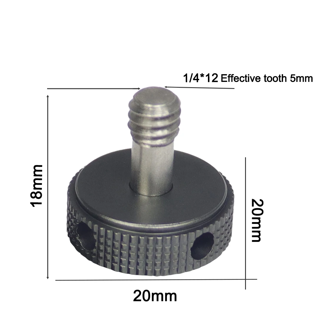 2 stücke 1/4 "Edelstahl Schraube CNC Daumen Knopf Stativ Kamera Stehen Blitzlicht Montage Adapter DSLR Schnell Release platte Halterung – Detail 10