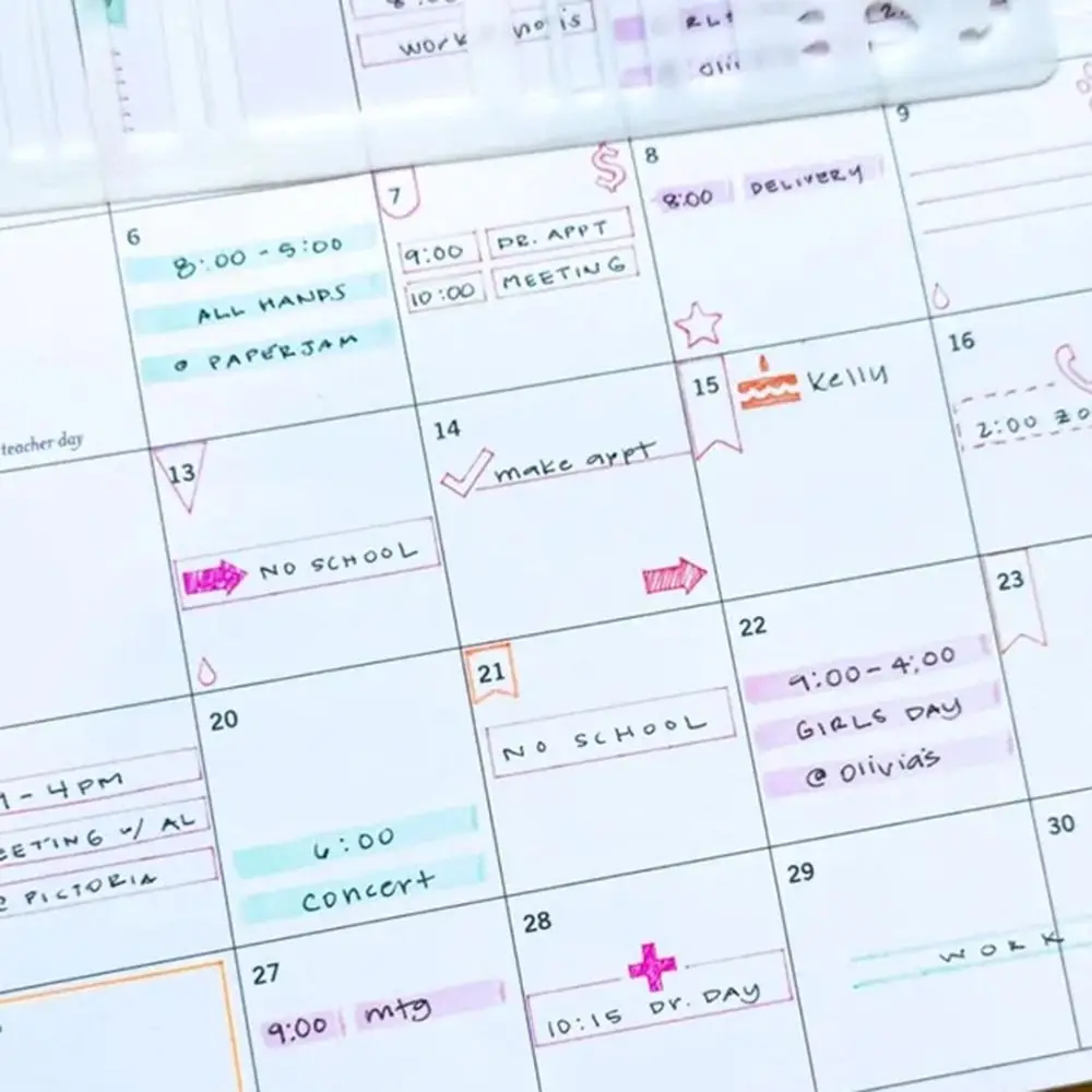 Manual Templates for Planning Calendar Reusable Dot Grid Log Planning Template Transparent Flexible Journal Stencils