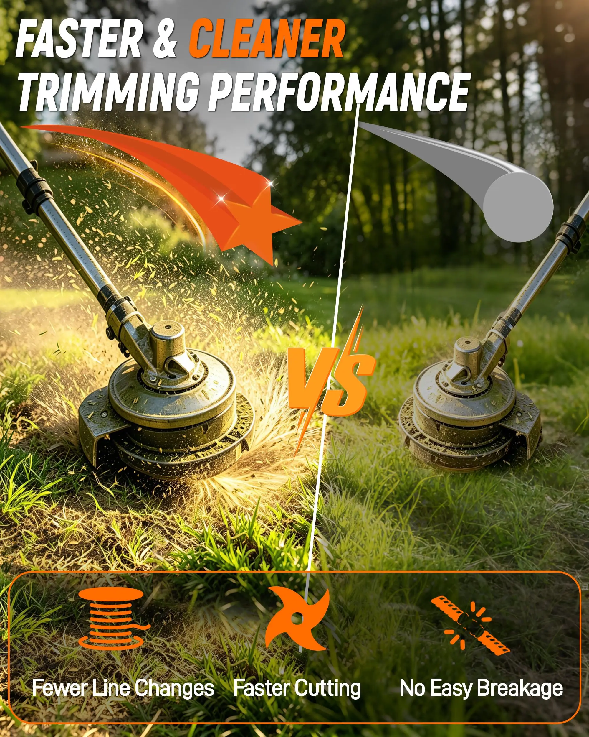 2.0mm~4.0mm Brush Cutter Sharp Rope Grass Mower Pentagram Nylon Mowing Trimmer Line Trimmer Head String Grass Trimmer Roll view 3