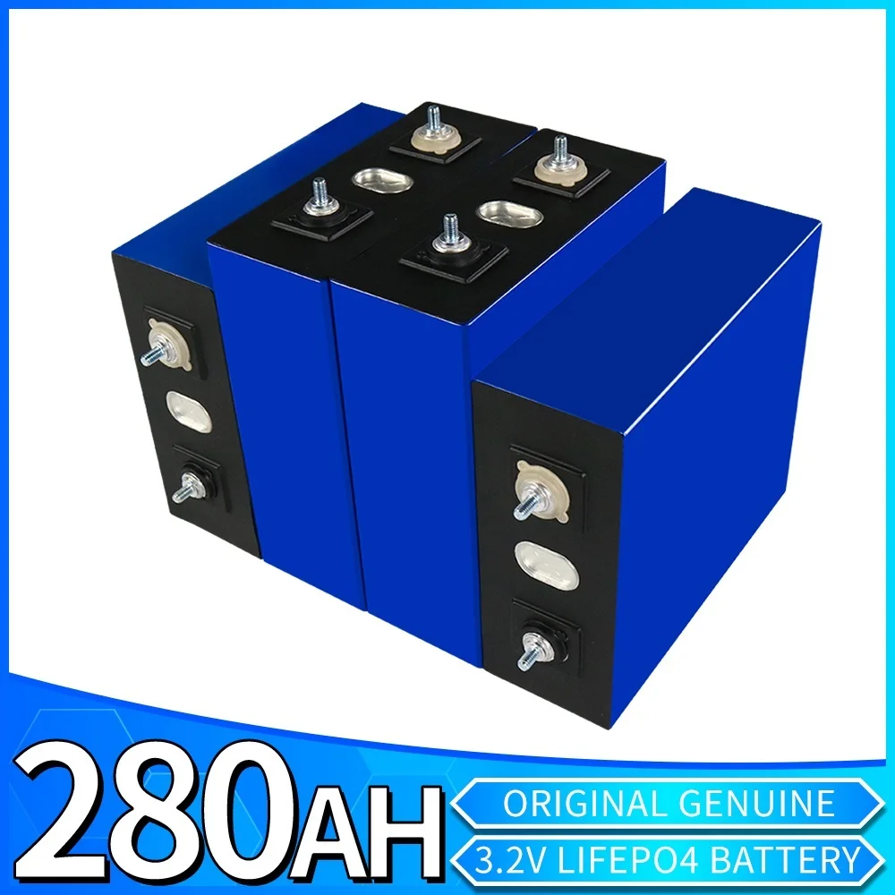 To New 4-32PCS 3.2V Lifepo4 280Ah Batteri High Capacity Cell Grade A Lifepo4 Battery Cycle 6000 Time RV EU US TAX FREE With