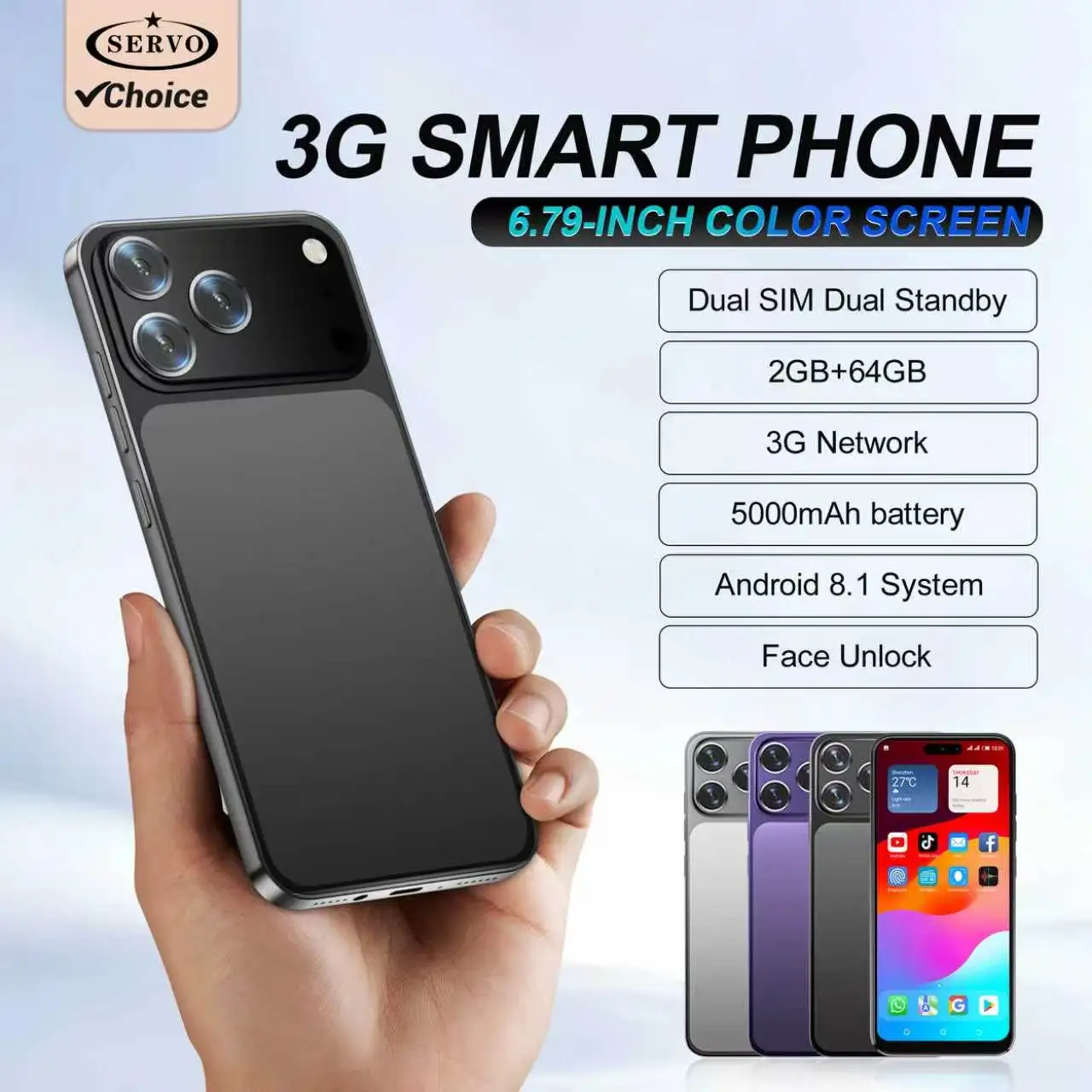 SERVO A17 PRO Android Smartphone 6.79