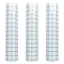Adhesive Clear Transfer Paper Tape Sheet With Black Grid Lines High Viscosity Tack DIY cut Vinyl Decals to Glass Cups Decor