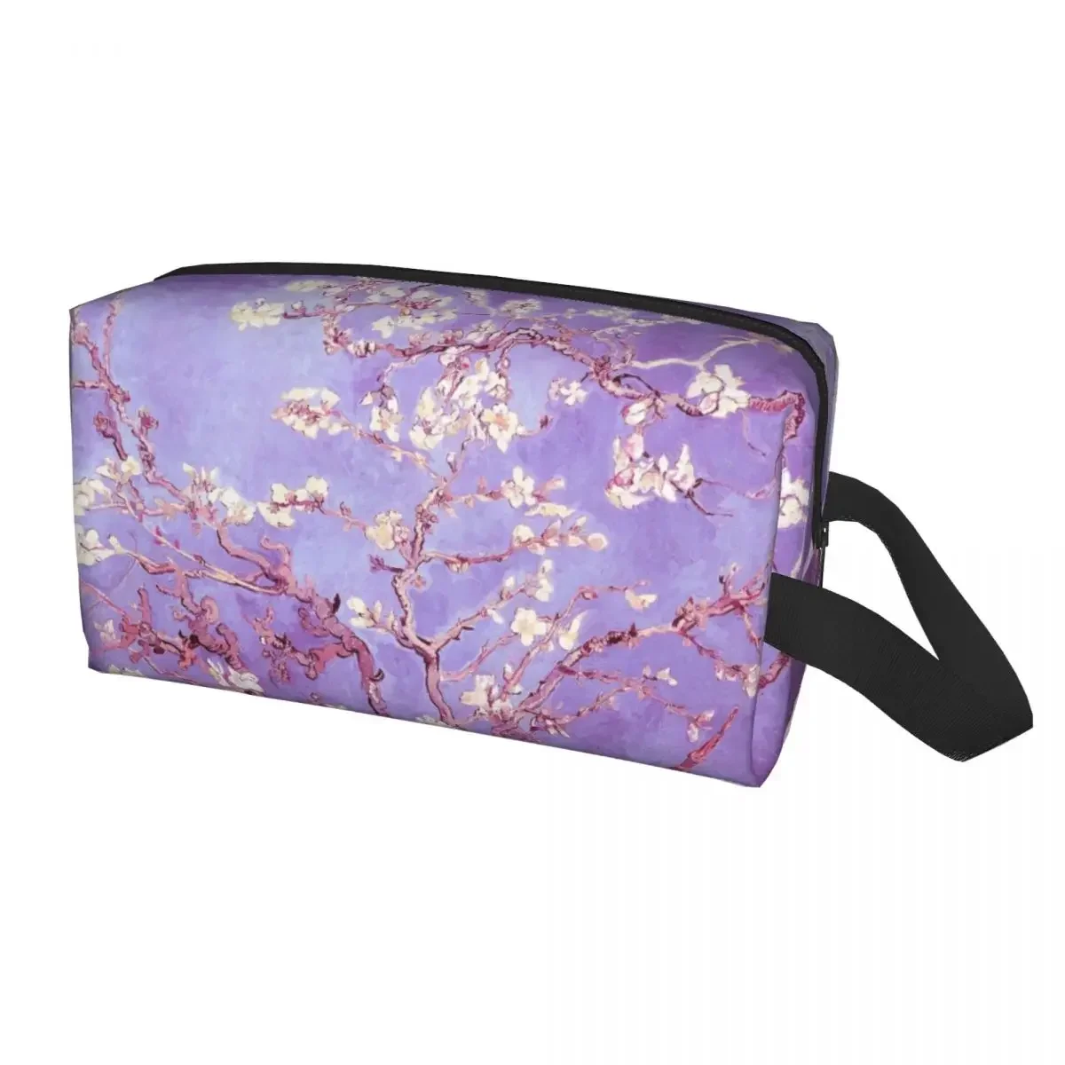 Travel Vincent Van Gogh Almond Blossoms Lavender Violet Toiletry Bag Flowers Makeup Cosmetic Organizer Storage Dopp Kit Case