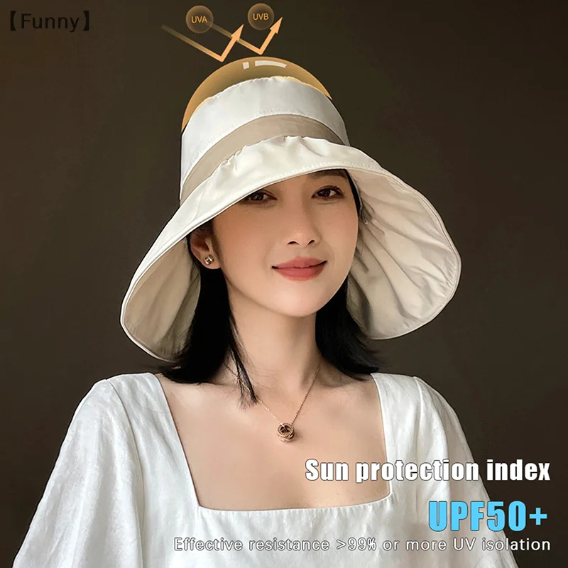 

〔Funny〕UPF50+ Sun Protection Bucket Hat For Sun Protection Sun Hats Women Travel Visor Cap Fisherman Hat Outdoor