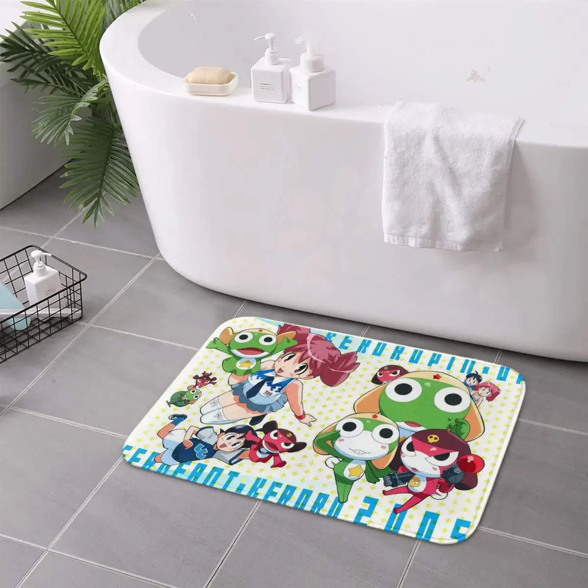 Alfombra Absorbente con Diseño de Rana Sargento Keroro, Tapete para Entrada de Cocina, Alfombra para el Hogar, Tapete para Dormitorio, Alfombrillas para Pies