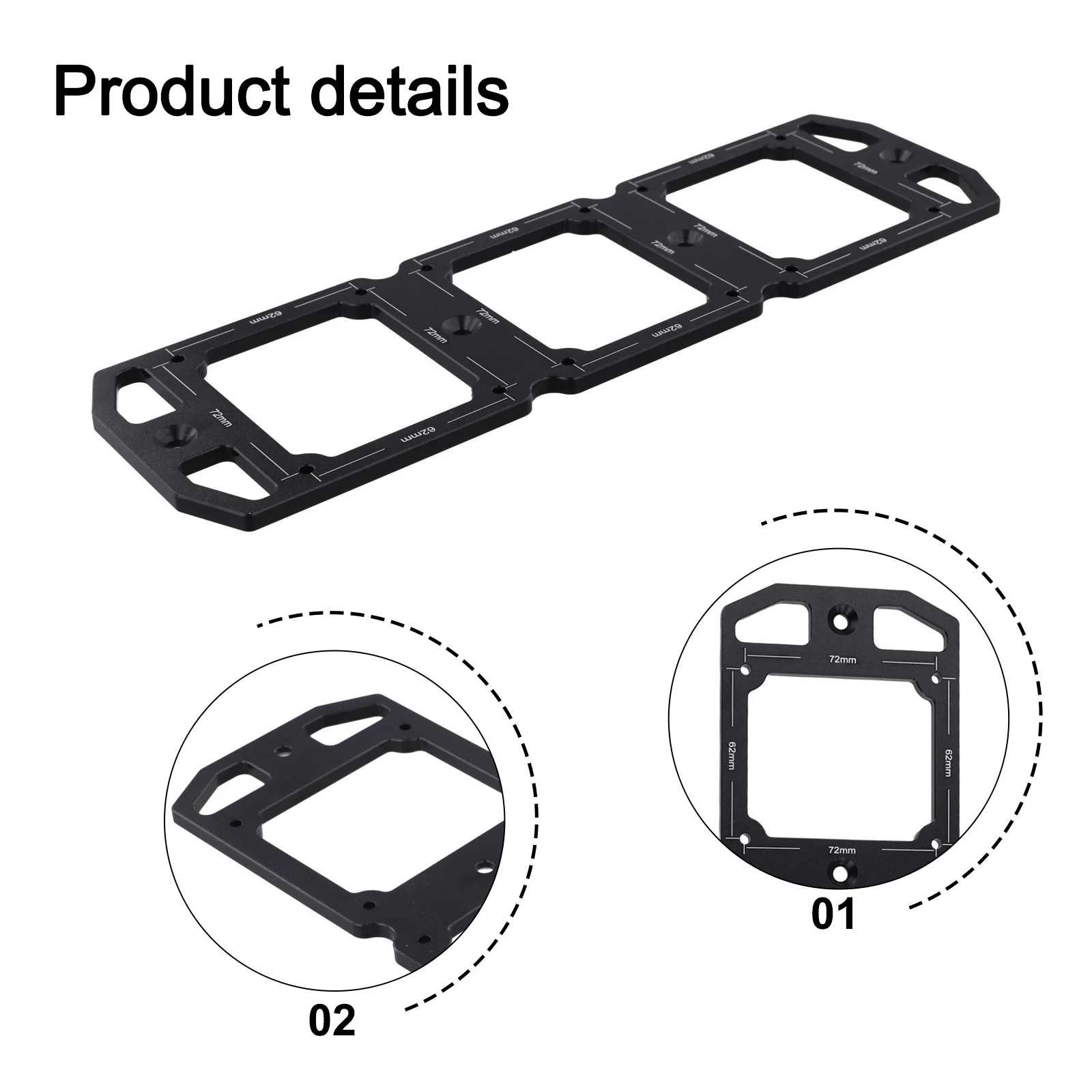 User Friendly Switch Installation for Tool Installation 62x72mm Wire Box Template Thickened Material User-friendly Design