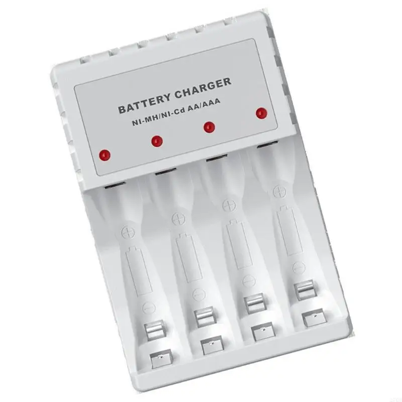 4-Slot-USB-Schnellladegerät für wiederaufladbare AA-3A-Batterien, USB-Netzteil