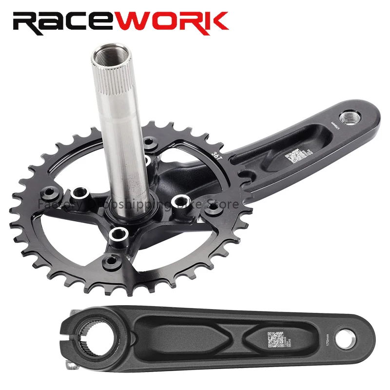 RACEWORK XTR Crankset 1x/2x 170mm Crank 104BCD Chainring 34/36/38T Hollowtech Crank With BB Connecting Rods For MTB Gravel Bike