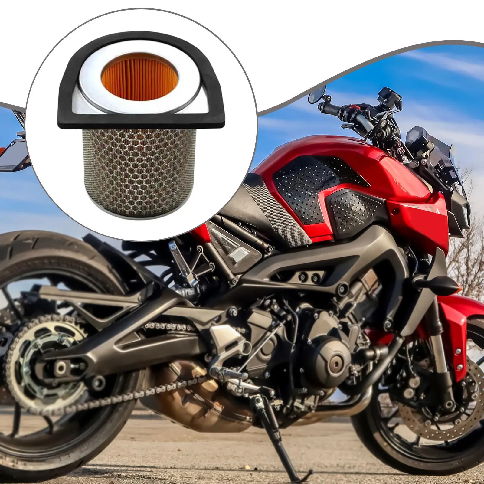 

Engine Air Filter Element Durable Replacement Intake Cleaner for Honda CBX250 CBF250 04-06 Reliable Spare Part
