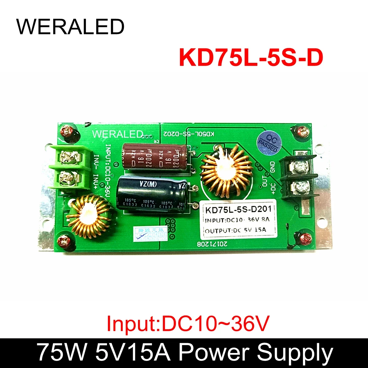 

Hot Selling Vehicle LED Display Power Supply 5V 15A 75W Input DC10~36V ,Support P4 P4.75 P5 P6 P7.62 P8 P10 LED Module