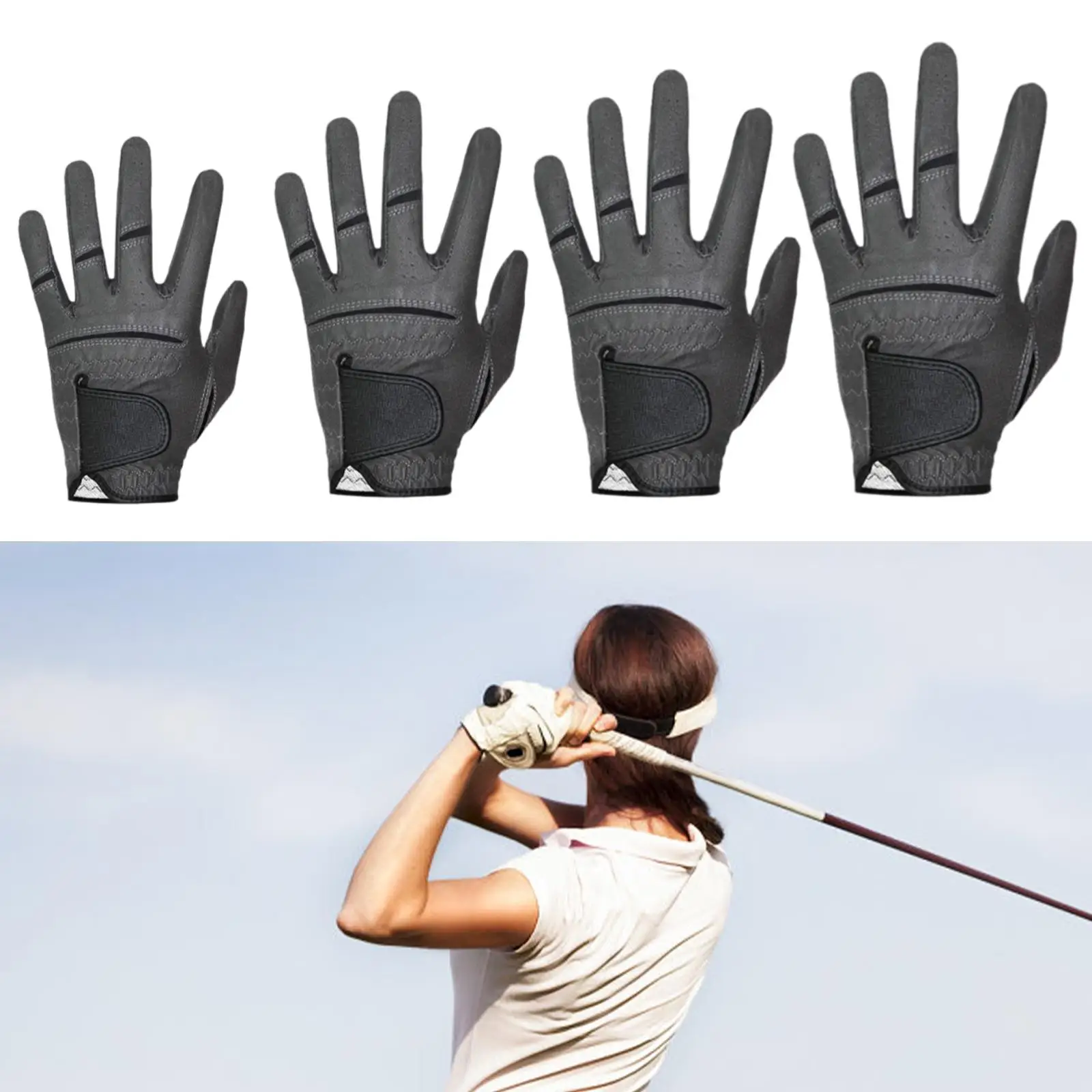 Left Handed Golfer Golf Glove Mitts Adults Glove for Hiking Outdoor Driving