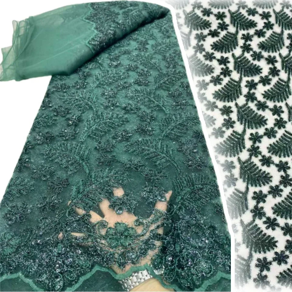 

Персиковое африканское кружевное полотно из тюля с бисером 2026: высококачественная нигерийская ткань с пайетками, идеально подходит для вечерних платьев и свадебных нарядов 2555