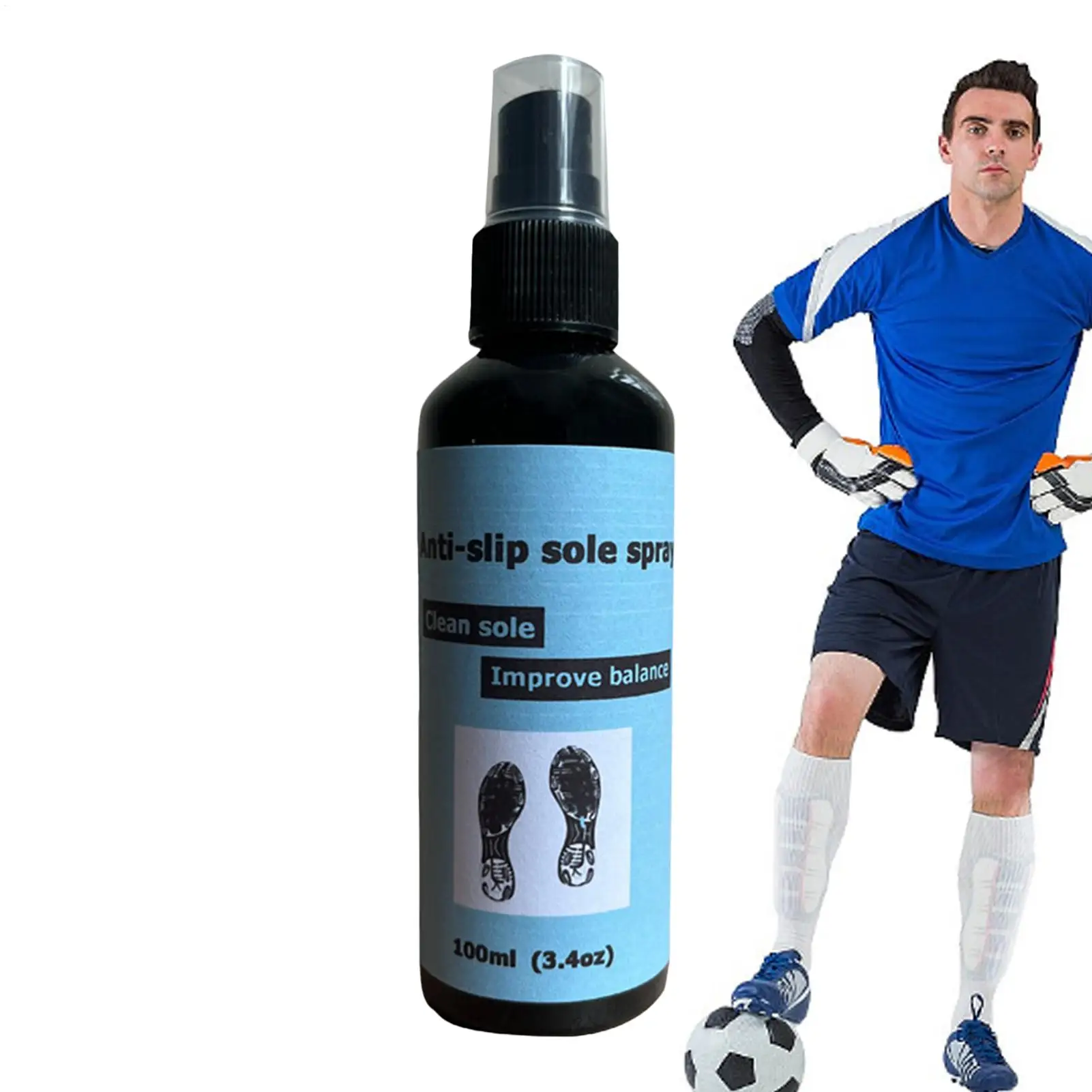 

100ml Grip Spray For Basketball Shoes Anti-Slip Sole Spray Shoe Sole Protector Improves Traction Cleans & Rejuvenates Shoe Soles