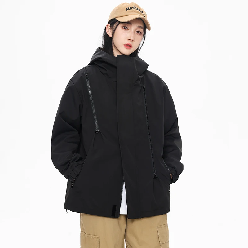 

Women Warm Winter Waterproof Lightweight Outdoor Trench Coat Tops Hiking Raincoat Windproof New Sports Windbreaker Hooded Jacket