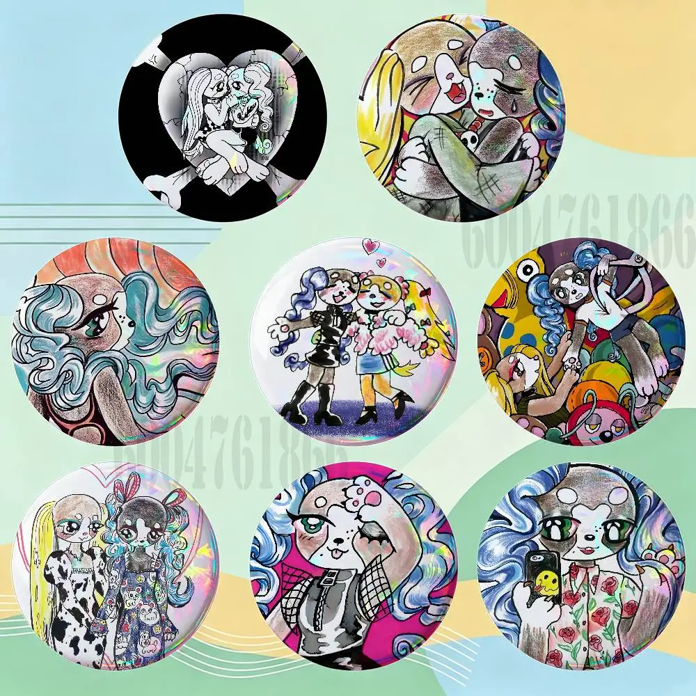 pink and pepper forever  Custom Badges 75mm 44mm 25mm 32mm 58mm Hat Backpack Accessories Toys Collect Gifts Large