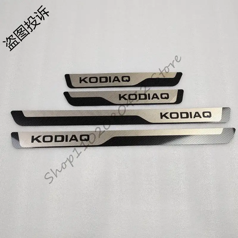 for Skoda KODIAQ 2018-2021 Car-styling Stainless Steel Scuff Plate/Door Sill Door Sill Scuff Plate Welcome Pedal