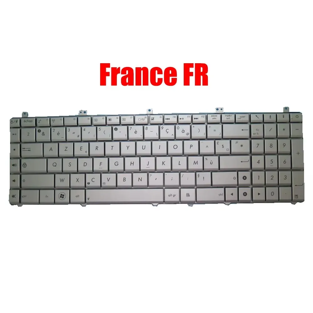 

Laptop Keyboard For ASUS N55S N55SL N55SF Silver FR\FS\HU\NE\SL\TI\TR\TW\US