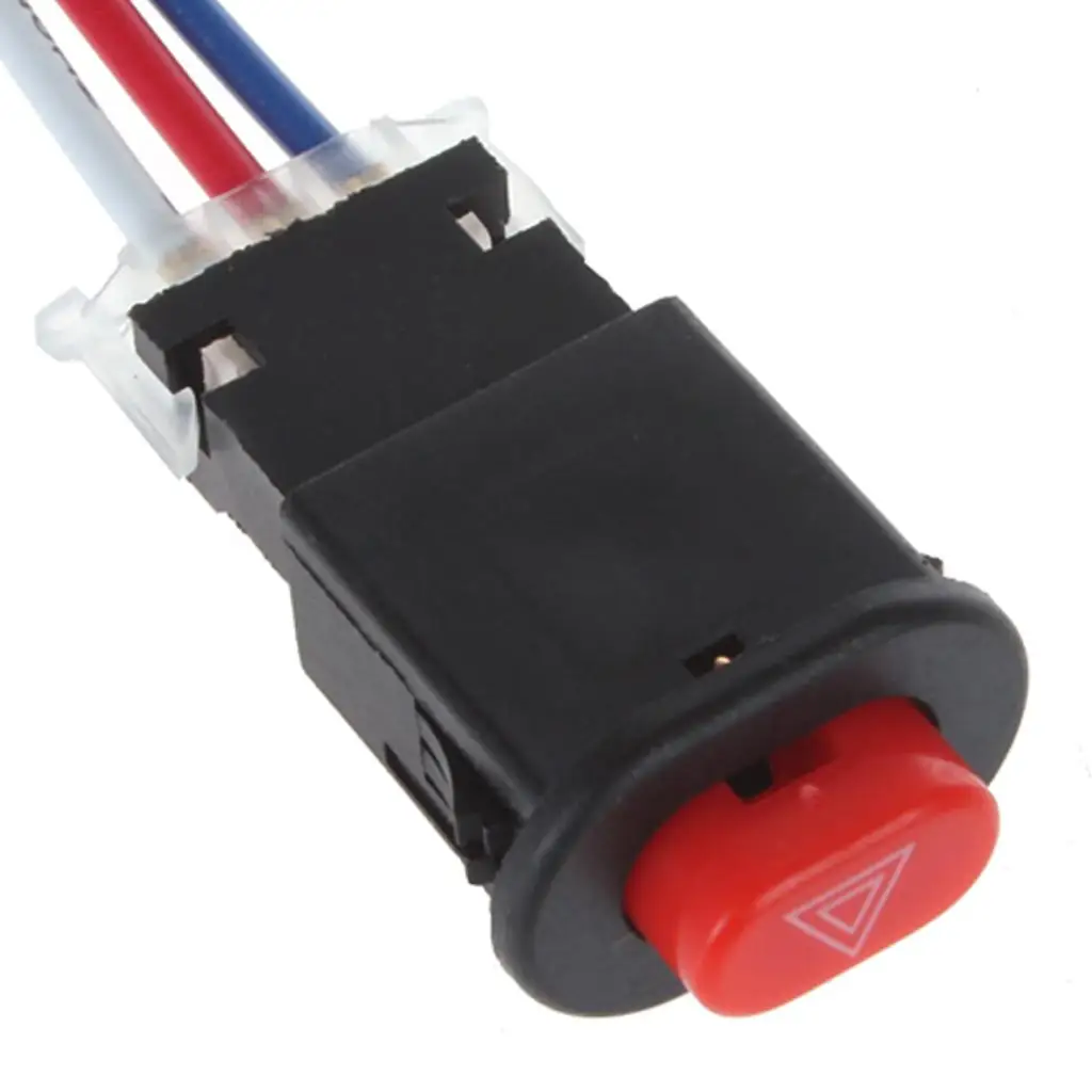 Double Flash Switch Smart Hazard Light Emergency Button for Motorcycle Rear Brake Light and Turn Signal Strip