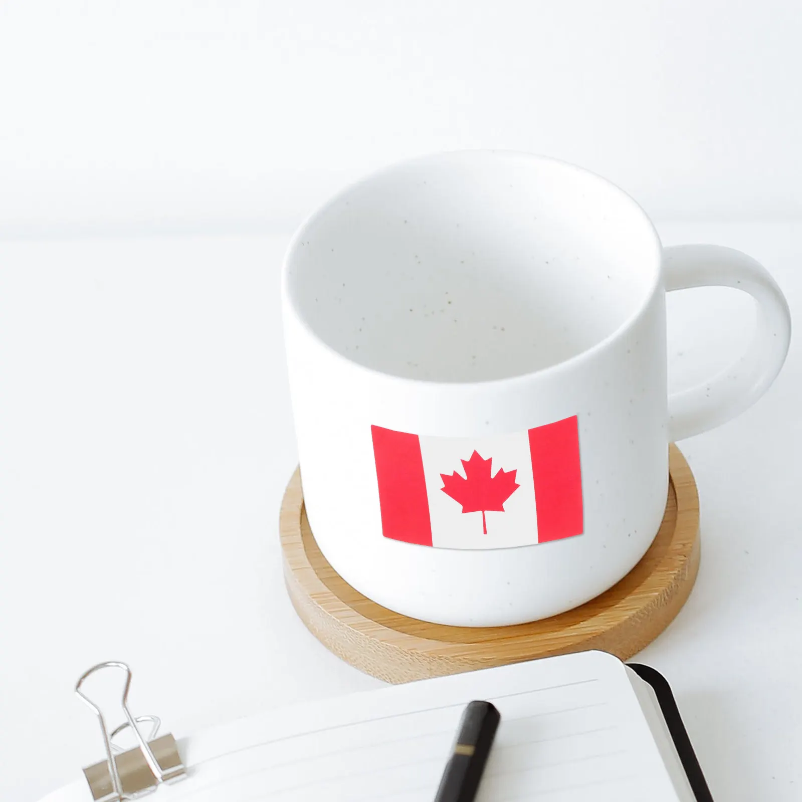 Canada Flag Sticker Roll Vibrant Canadian Maple Leaf Decal for Water Bottles Laptops Cars Notebooks DIY Planner Scrapbooking view 6