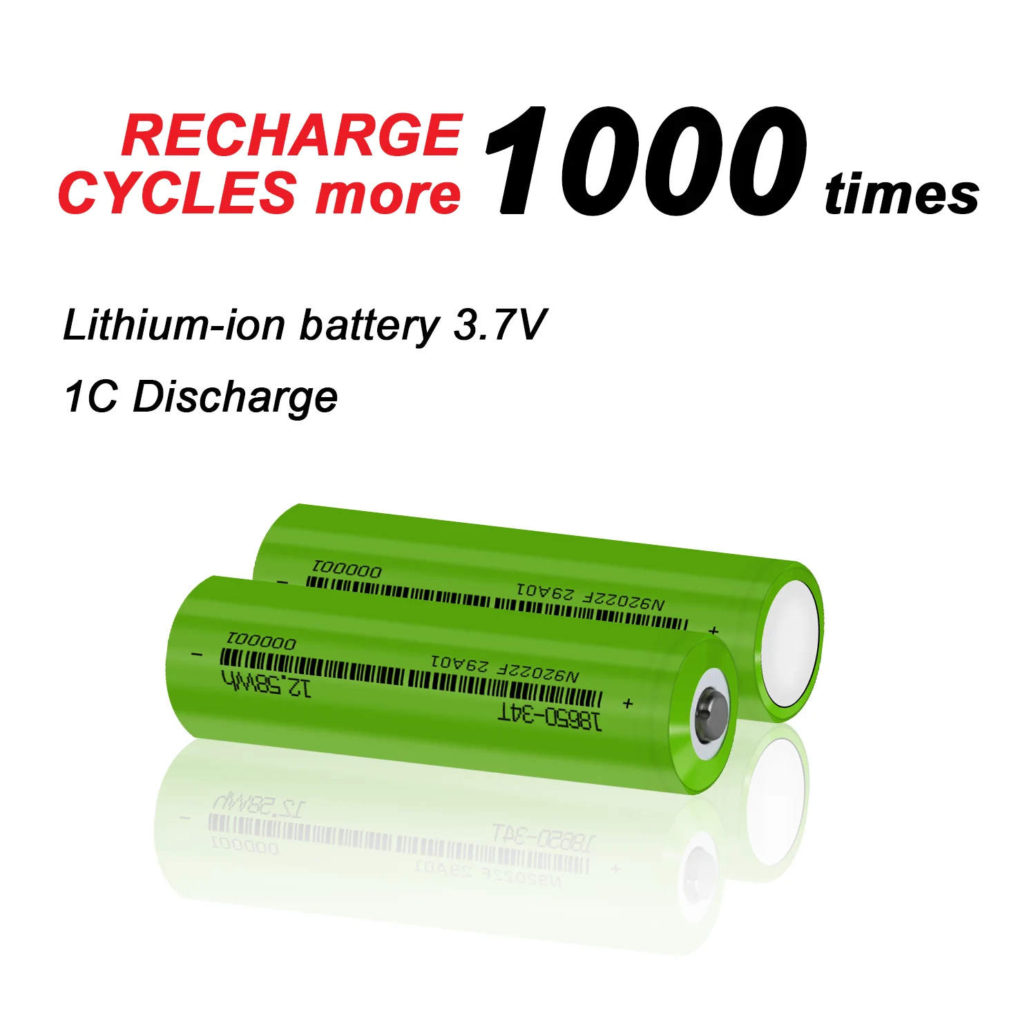 Batería recargable 2024 Original, 18650 mAh, descarga 1C, 3400 V, puntiaguda (sin PCB) para baterías de linterna